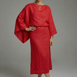 Sienna | Kimono šaty midi s viazaním v páse