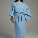 Sienna | Kimono šaty midi s viazaním v páse