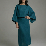 Sienna | Kimono šaty midi s viazaním v páse