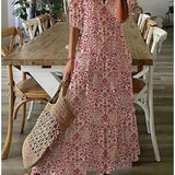 Élodie™ — Elegantná maxi kvetinová sametová šaty