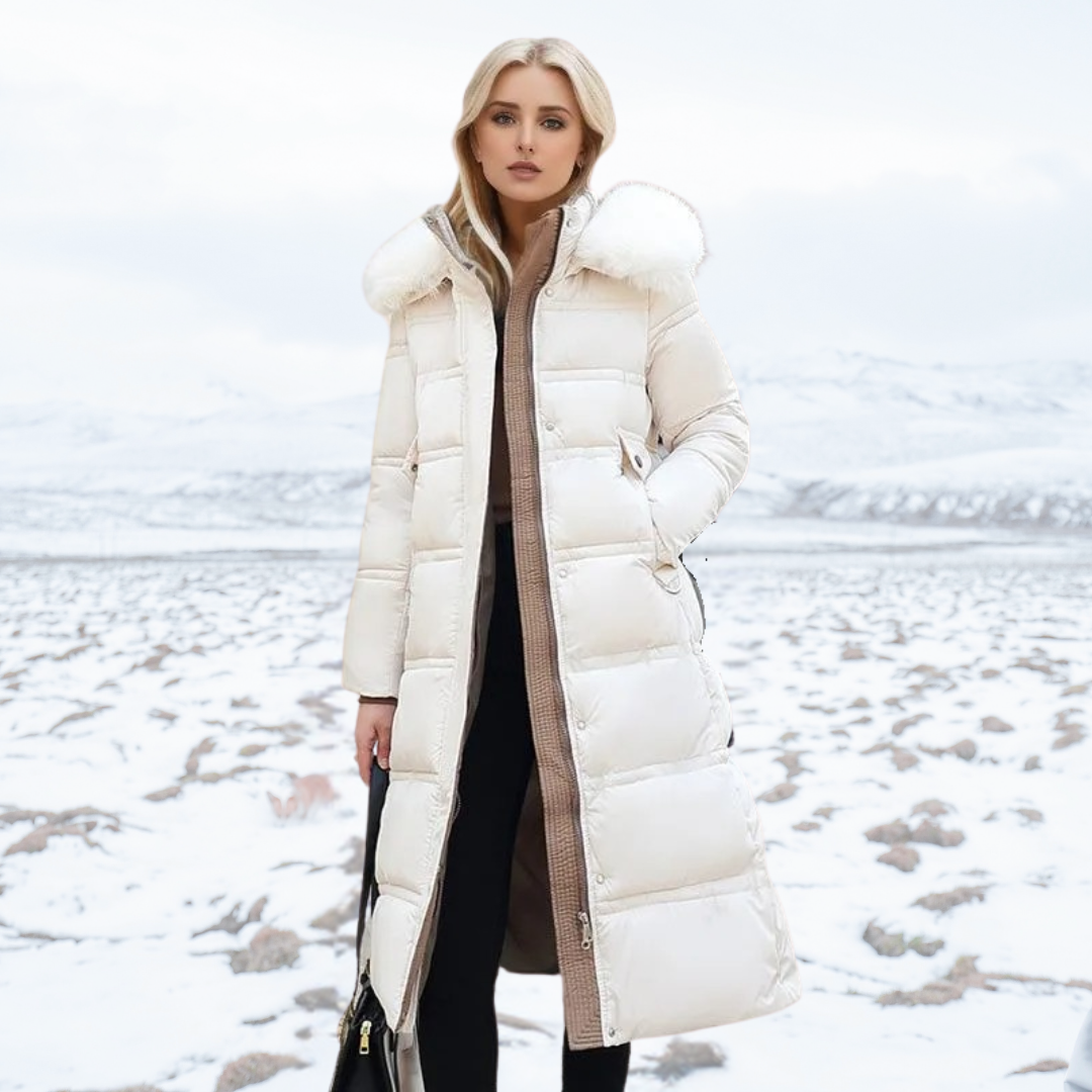 LUCIA™ | Dizajnová zimná parka s kožušinovou kapucňou