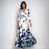 Hailey | Elegantné zavinovacie maxi šaty s kvetinovým vzorom