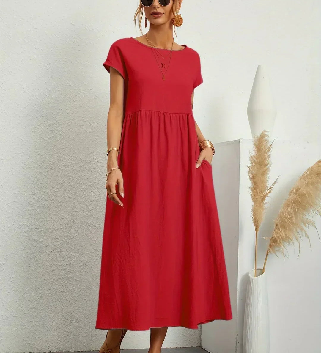 Gabrielle™ - Midi šaty s plynulým strihom a nadčasovou eleganciou