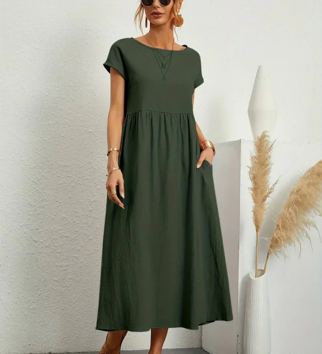 Gabrielle™ — Midi šaty s plynulým strihom a nadčasovou eleganciou