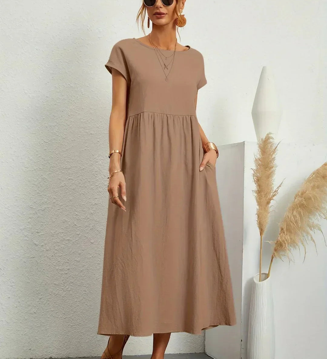 Gabrielle™ - Midi šaty s plynulým strihom a nadčasovou eleganciou
