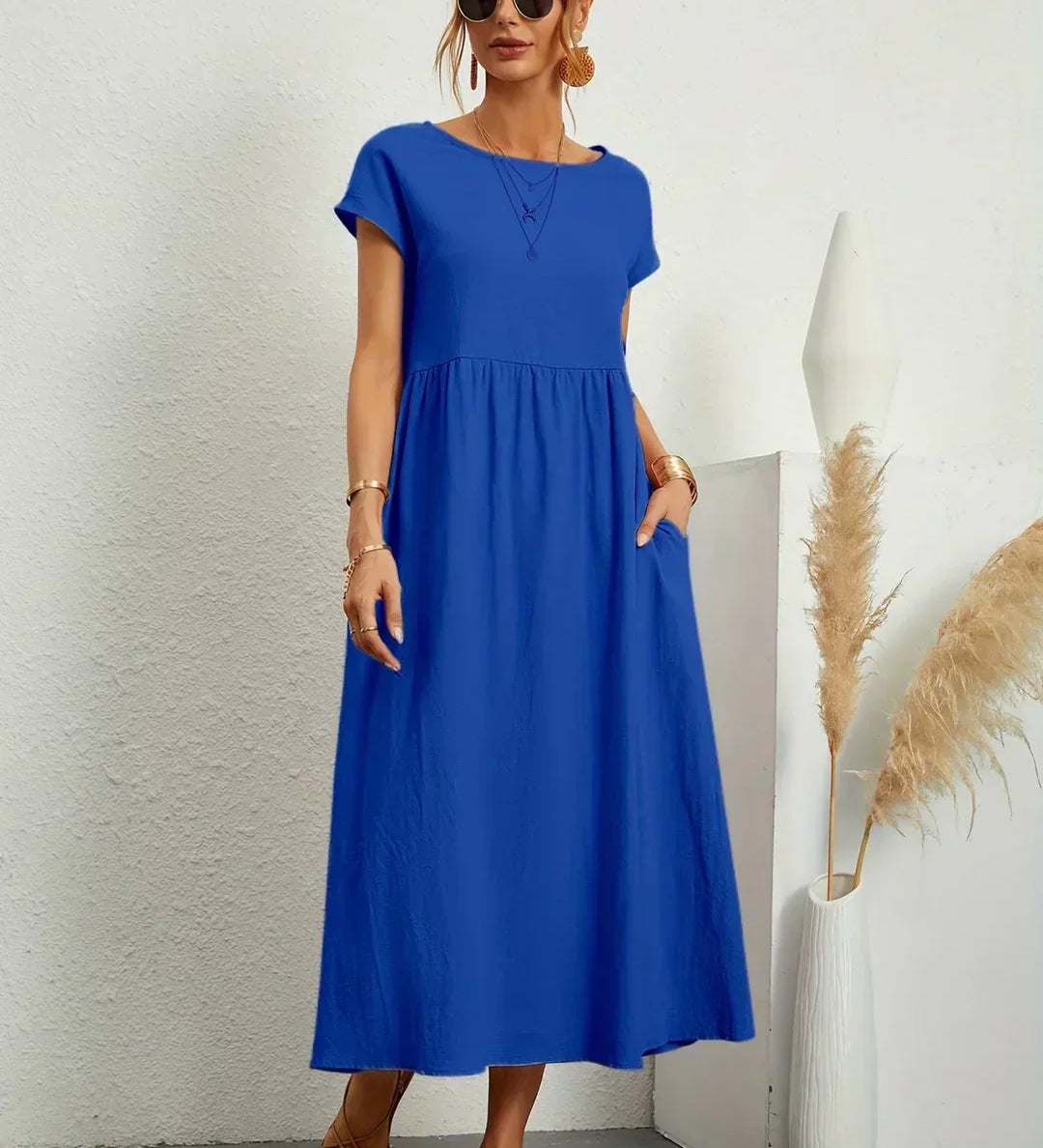 Gabrielle™ - Midi šaty s plynulým strihom a nadčasovou eleganciou