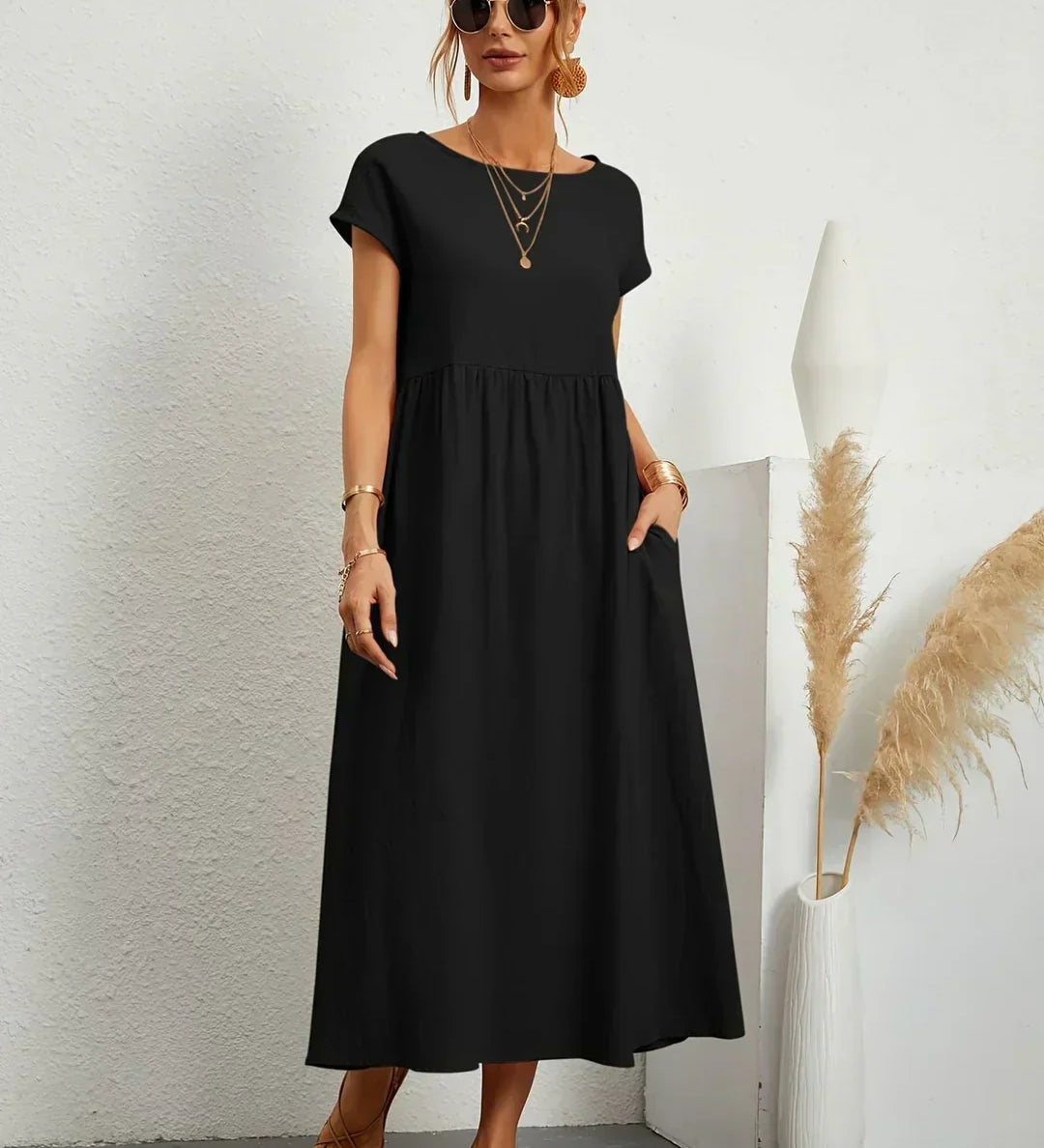 Gabrielle™ - Midi šaty s plynulým strihom a nadčasovou eleganciou