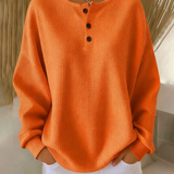 Avora Lyon | Sweat Trendy Voľný Jednofarebný S Dlhým Rukávom