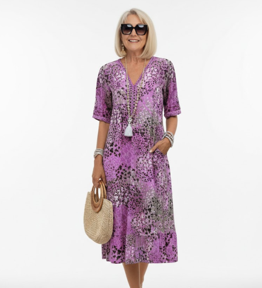Florentine™ — Elegantná midi kvetinová šaty