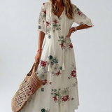 Élodie™ — Elegantná maxi kvetinová sametová šaty