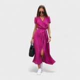 Ružový Ľalia - Boho Chic Šaty