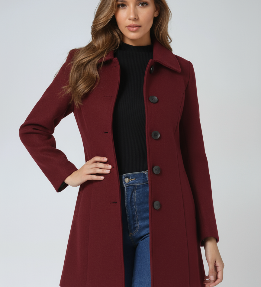 ELEGANTNÝ FIT & FLARE KABÁT