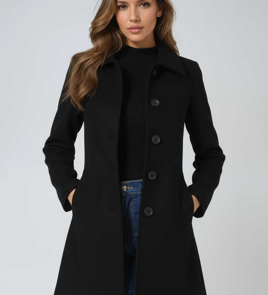 ELEGANTNÝ FIT & FLARE KABÁT