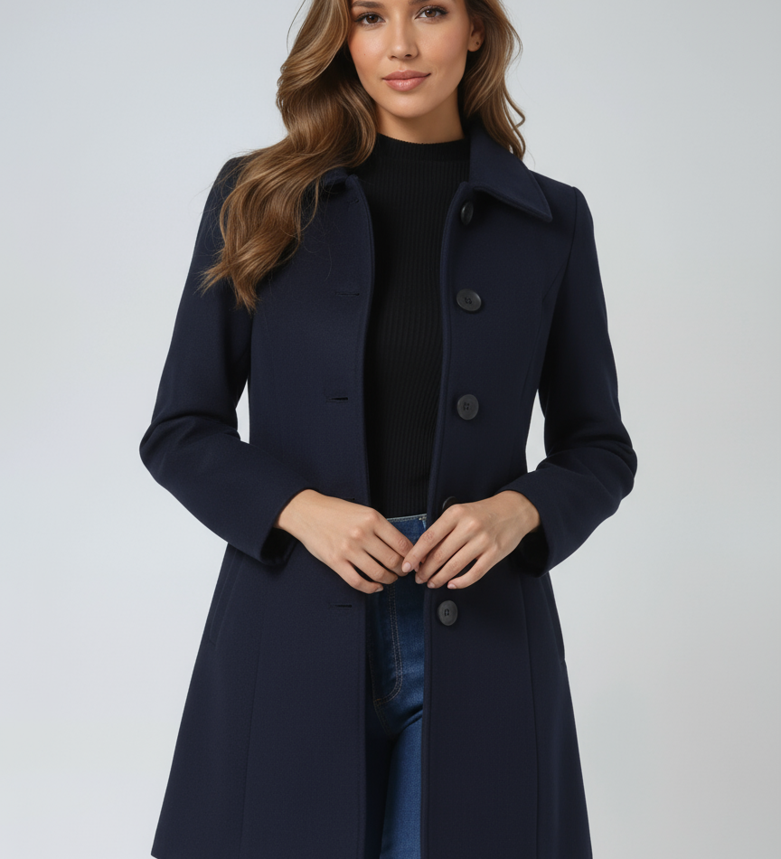 ELEGANTNÝ FIT & FLARE KABÁT