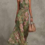 LIVIA | ELEGANTNÉ KVIETKOVÉ HALTER-MAXIKLEID