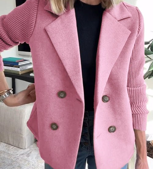 Corvielleen | Elegantný Blazer s Pletenými Rukávmi