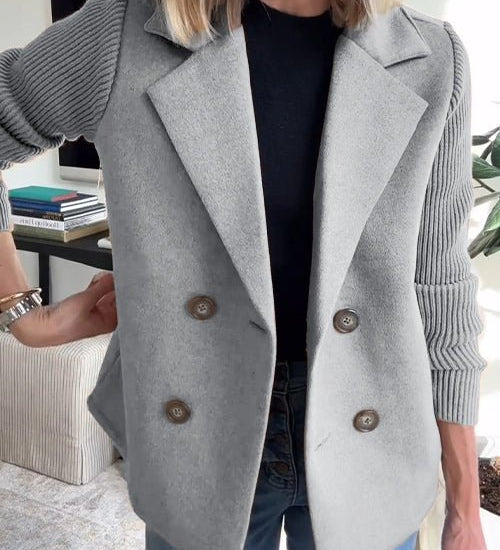 Corvielleen | Elegantný Blazer s Pletenými Rukávmi