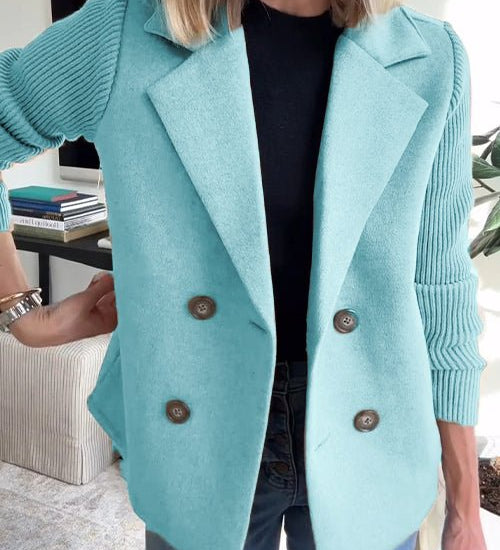Corvielleen | Elegantný Blazer s Pletenými Rukávmi