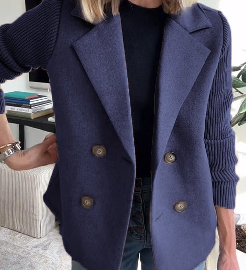 Corvielleen | Elegantný Blazer s Pletenými Rukávmi