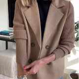 Corvielleen | Elegantný Blazer s Pletenými Rukávmi