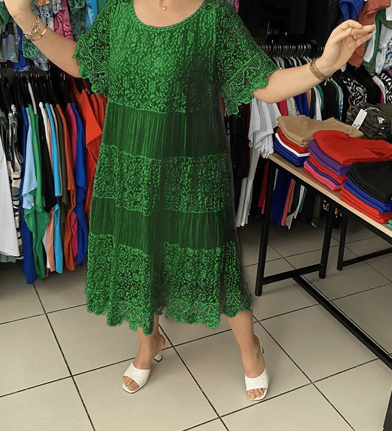 Delivara | Elegantné Šaty s Krátkym Rukávom