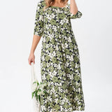 Florine™ — Elegantná a ženská midi kvetinová šaty