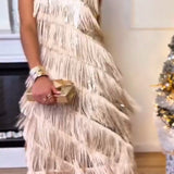 Gisèle™ - Elegantný slávnostný šaty s franjami