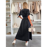 MAELLE™ – Elegantné Midi Šaty s V-Výstrihom