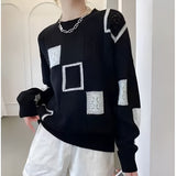 Avora Lyon | Elegantný pulóver s geometrickými priedušnými vzormi