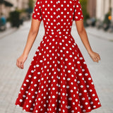 Marguerite™ | Elegantná pohodlná šaty s bodkami, nadčasová
