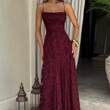 Virginia - Vestido maxi com decote em cascata