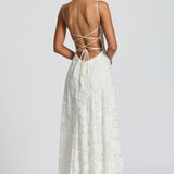 Virginia - Vestido maxi com decote em cascata