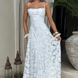 Virginia - Vestido maxi com decote em cascata