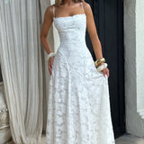 Virginia - Vestido maxi com decote em cascata