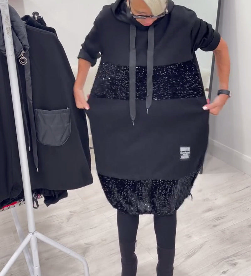 Loravynna | Trendy patchworková mikinová šaty