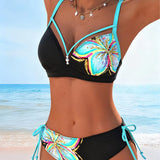 Bikini braletka s potlačenou šnúrkou