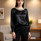 Perlisse | Elegantný top s okrúhlym výstrihom
