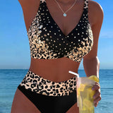 Bikini bralette s leopardím vzorom