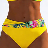Bikini bralette s kontrastným vzorom