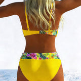 Bikini bralette s kontrastným vzorom