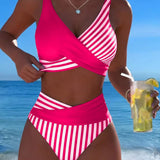 Pruhované Krížové Bikiní
