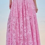 Larissa™ Vyšívaný top a maxi sukňa s vysokým pásom | Elegantný dvojdielny outfit