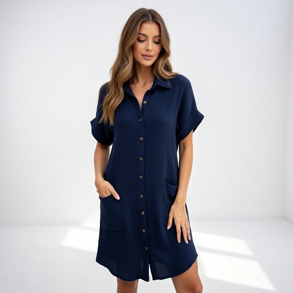Béatrice™ — Elegantná a ľahko nositeľná košeľová šaty