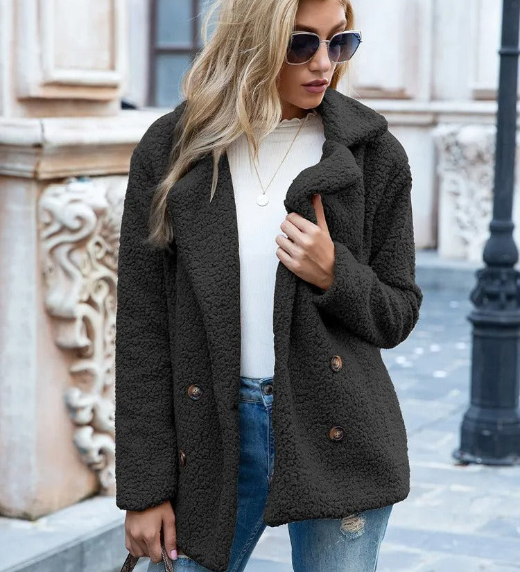 Sarvianne | Štýlový útulný teddy kabát