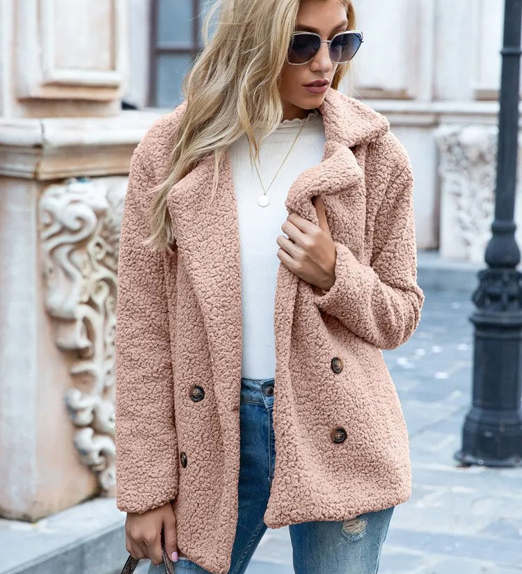 Sarvianne | Štýlový útulný teddy kabát