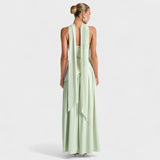 Malia - Šaty s asymetrickým strihom v mätovej farbe