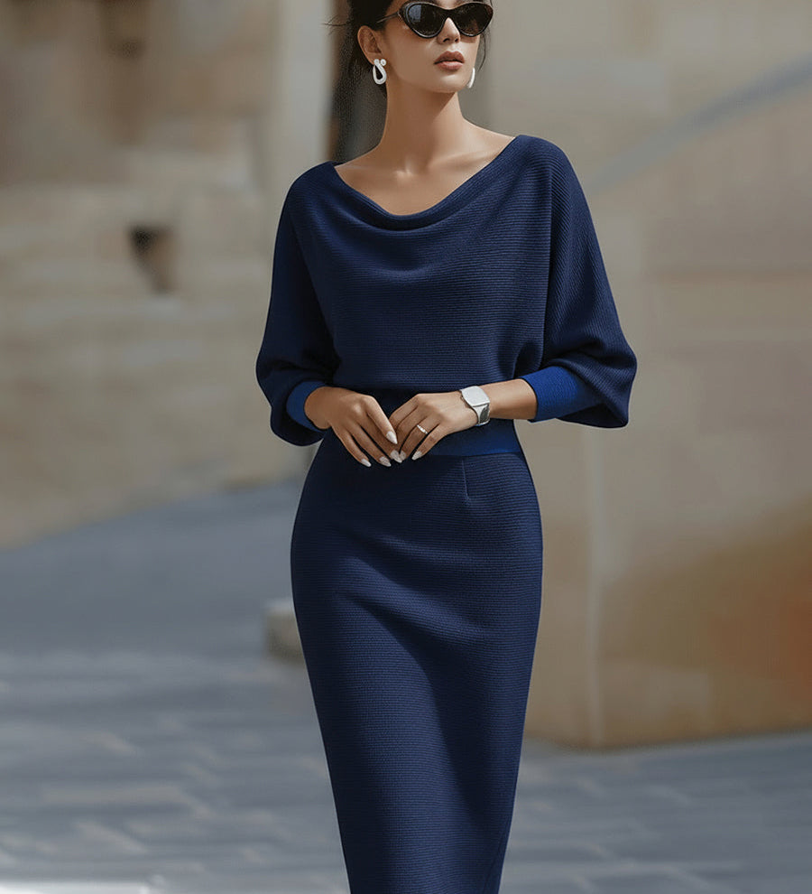 Clarisse™ — Elegantná midi šaty s drapériou, nadčasový kúsok