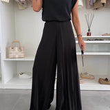 Evelyn™ Elegantný 2-dielny set | Voľný top a plisované nohavice