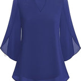 Claudia – Blúzka z Chiffon Georgette s V-výstrihom