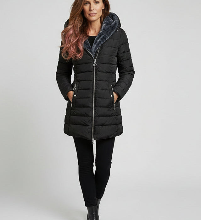 ELVIRA | ELEGANTNÝ OVERSIZE KABÁT S KAPUCŇOU